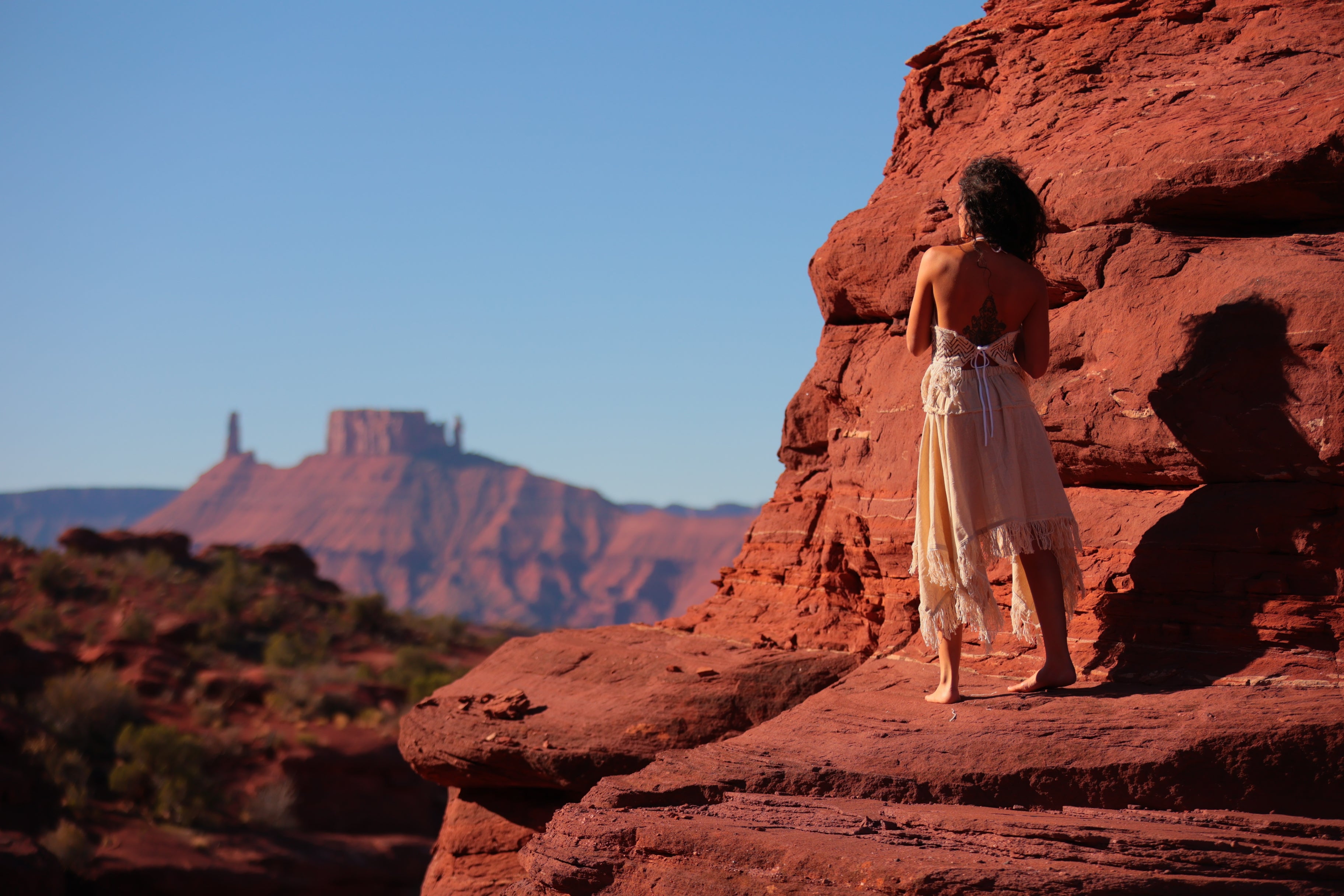 Nomad Desert Ivory Fringe Halter