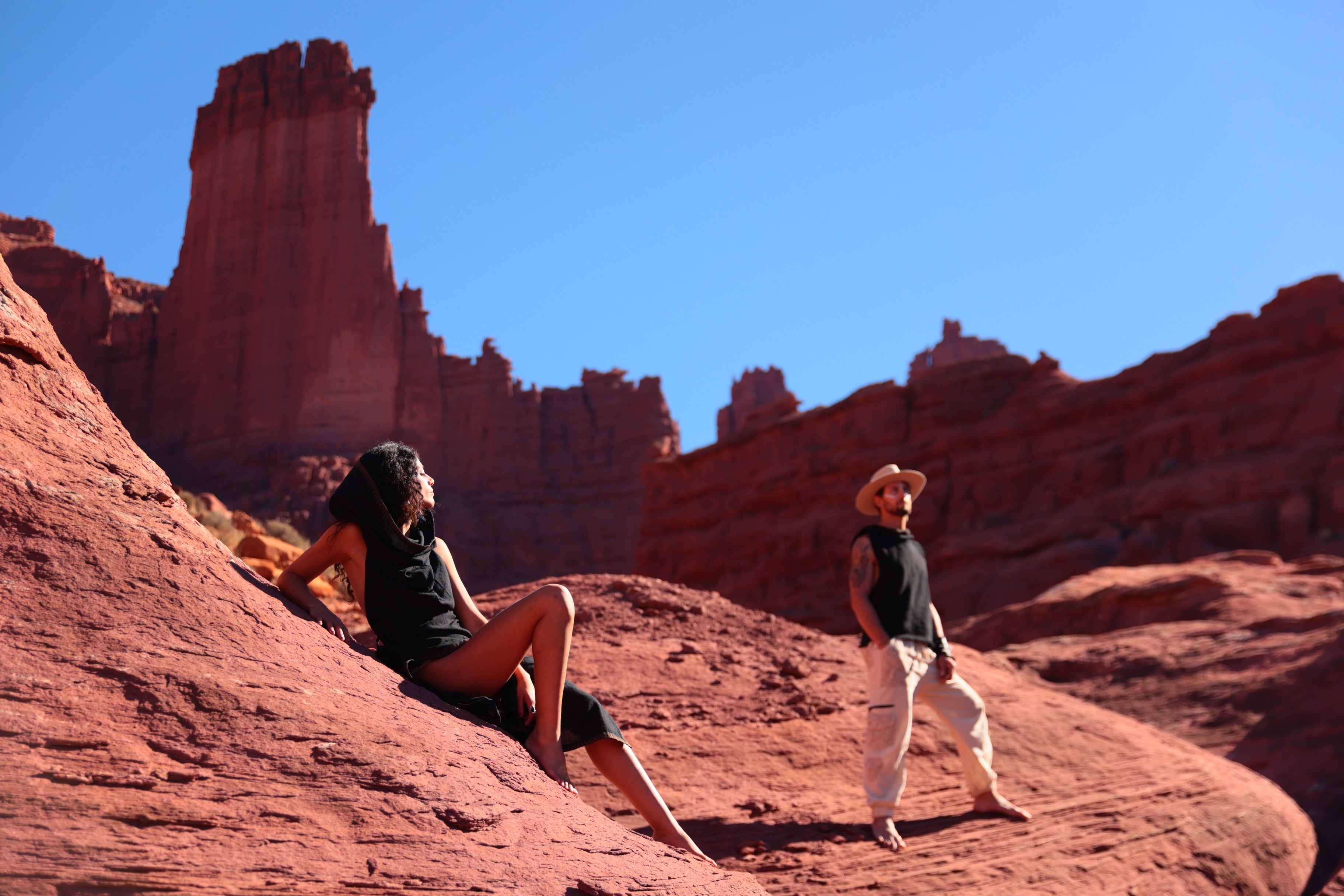 Tribal Muse Hooded Dress Black