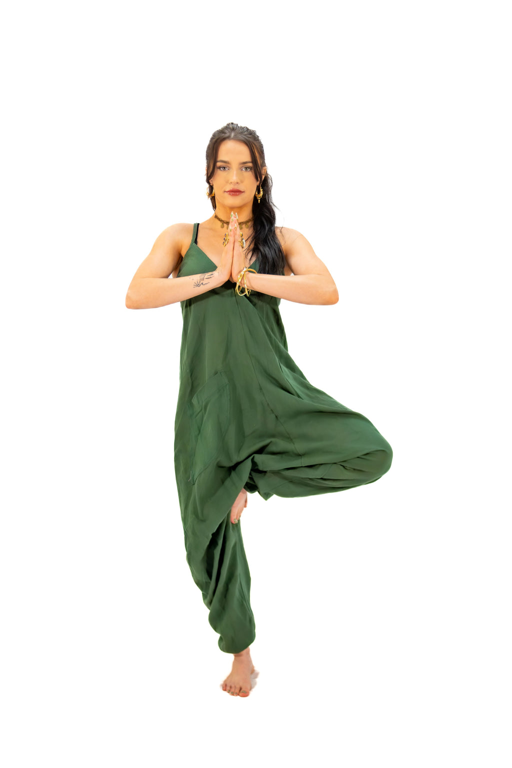 Anaya jumpsuit overalls forest green