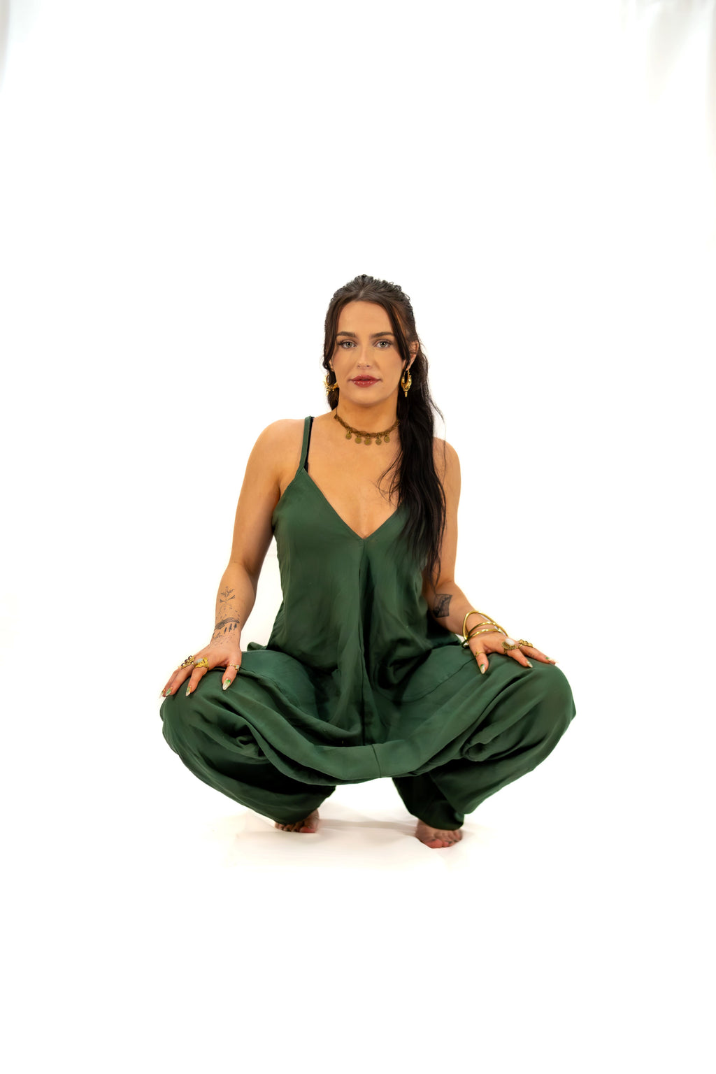 Anaya jumpsuit overalls forest green
